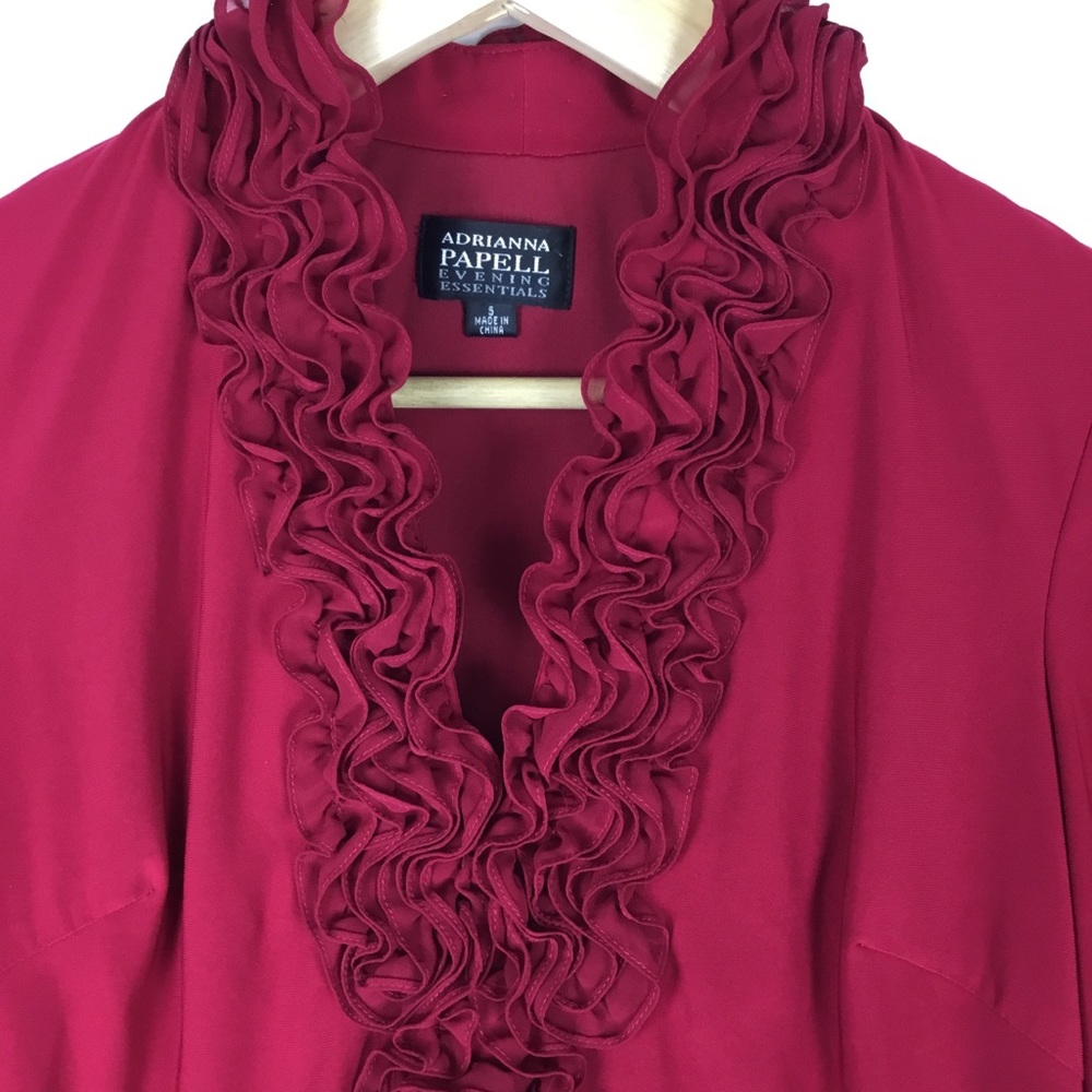 ANDRIANNA PAPELL Evening Essentials Ruffled Top - Picture 3 of 4